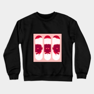 Psychedelic Alien Eyes Face design in red Crewneck Sweatshirt